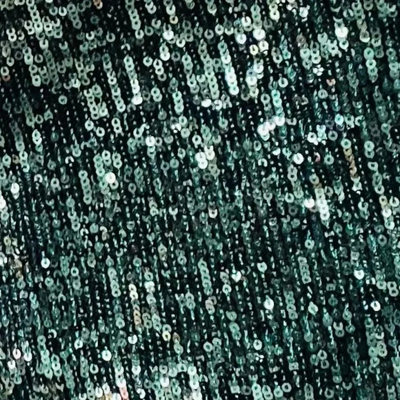 EXPRESS | Emerald Green Sequins Embellished Mini Cocktail Dress Size XS - Picture 8 of 10